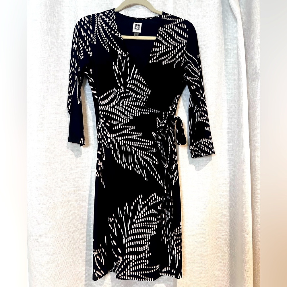 Anne Klein Navy wrap dress, size 6